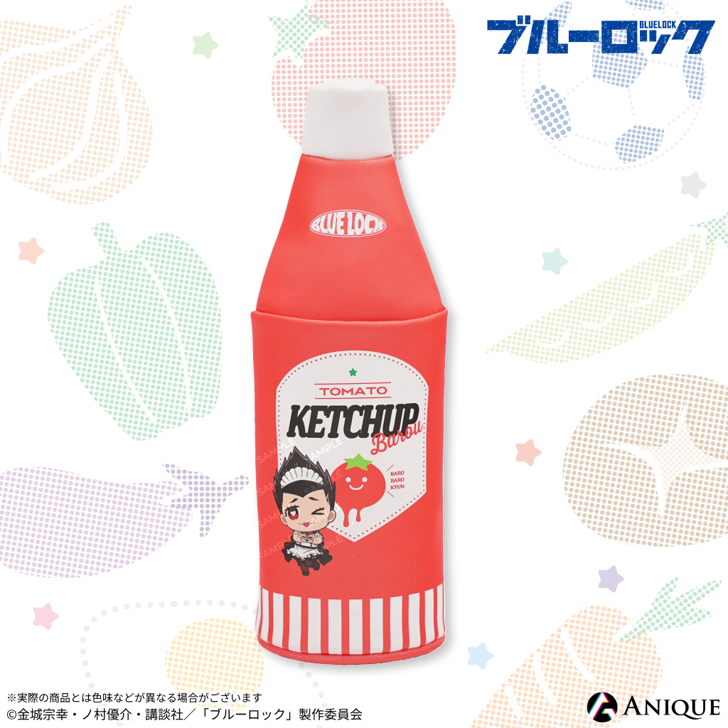 ブルーロック 馬狼 照英 ペンケース バロバロキュン ケチャップ ののしりver ブルーロック』描き起こしミニキャライラスト【オムライスver