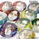 『進撃の巨人』巨人大戦 エレン&ミカサ ホログラム缶バッジ 2個セット