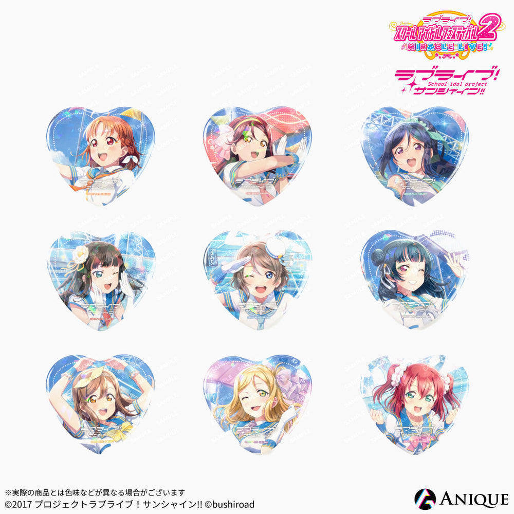 ラブライブ サンシャイン ハート缶バッジ 硬質ケース GIGO 花丸