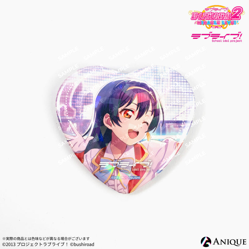 『ラブライブ！スクールアイドルフェスティバル2』トレーディングハート型ホログラム缶バッジ μ's ver.（全9種）