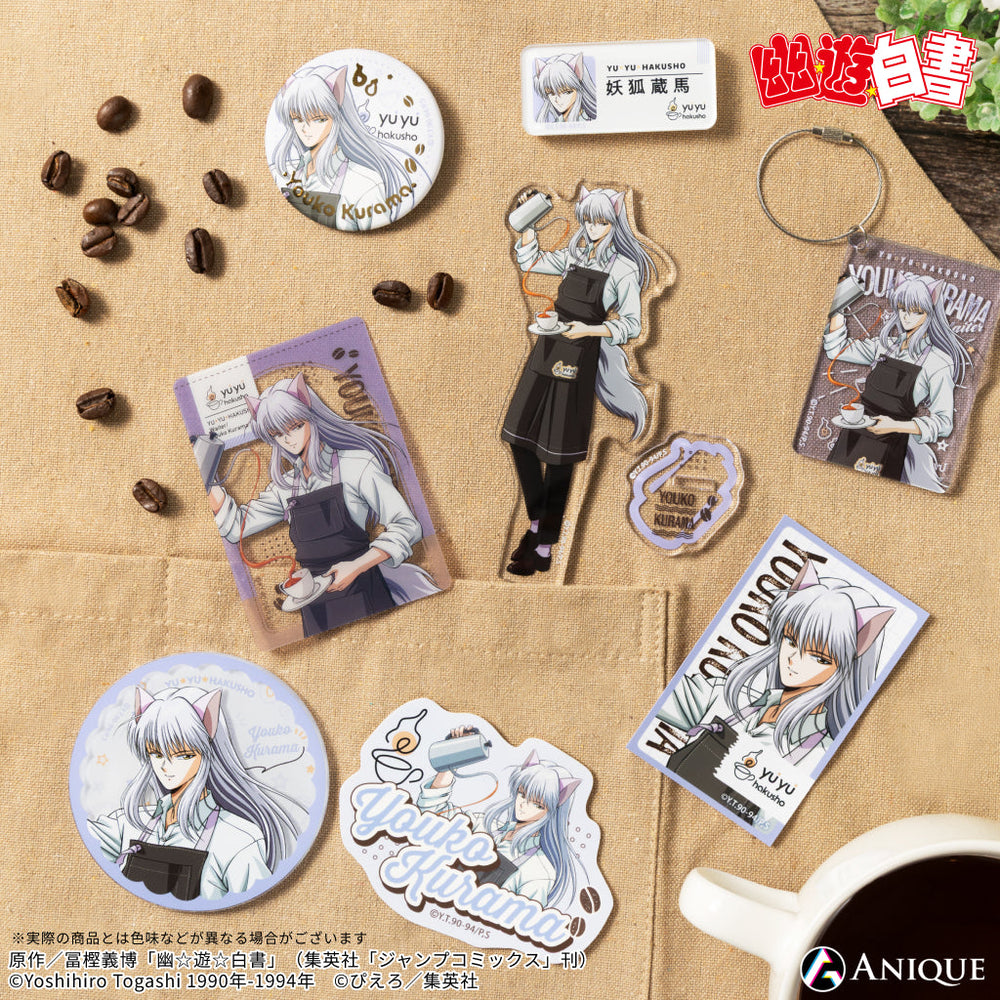幽遊白書 蔵馬 ウェイター 缶バッジ ミニブロマイド アクキー クリアカード 幽☆遊☆白書』描き下ろしイラスト【ウェイター】トレーディングミニ