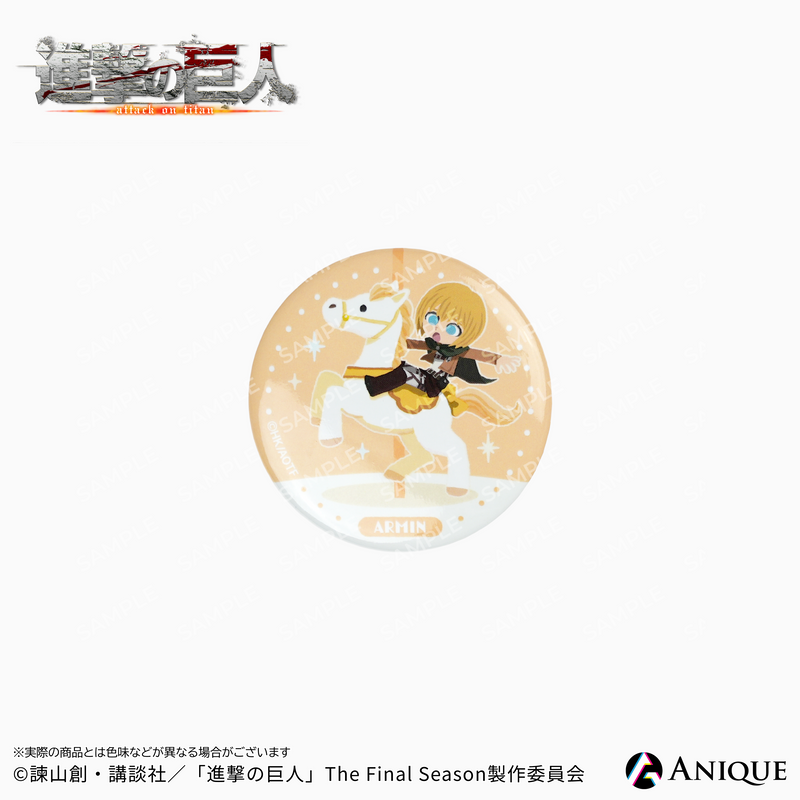 『進撃の巨人』描き起こしミニキャライラスト【騎馬 ／ Art by ヒョーゴノスケ】トレーディング缶バッジ（全6種）