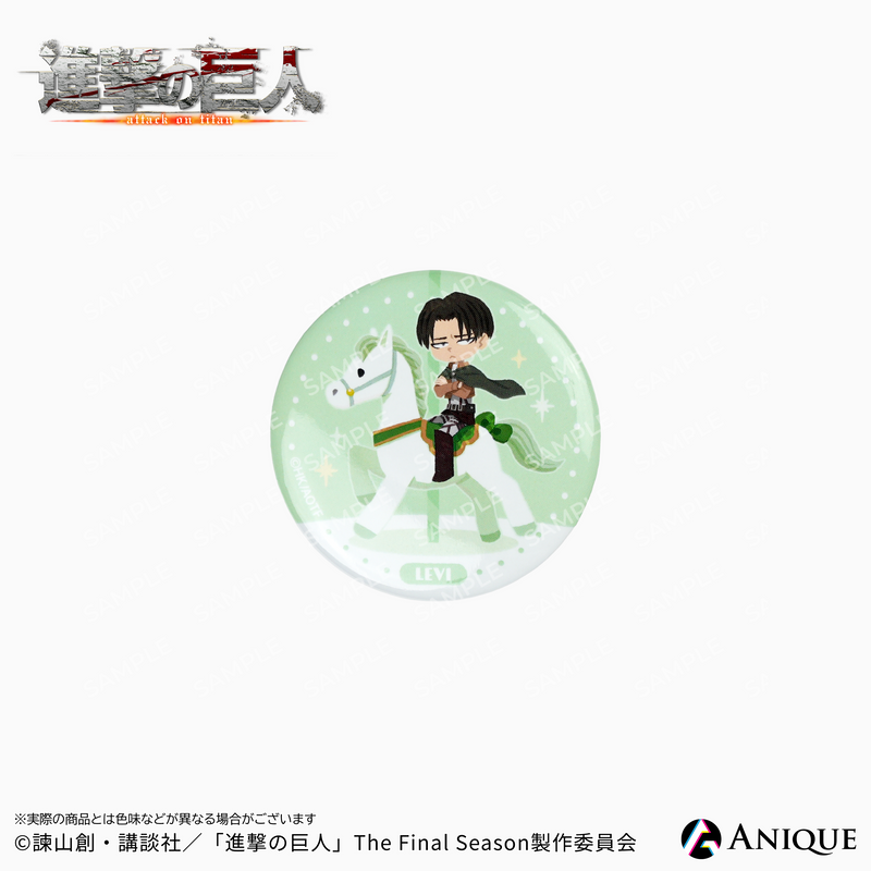 『進撃の巨人』描き起こしミニキャライラスト【騎馬 ／ Art by ヒョーゴノスケ】トレーディング缶バッジ（全6種）