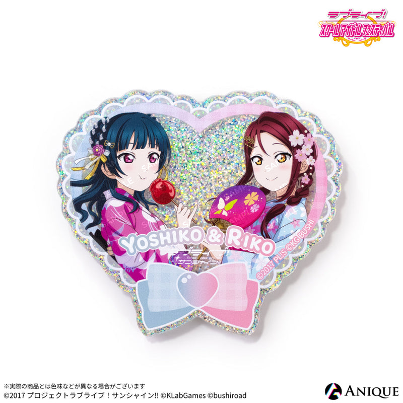 『ラブライブ！スクールアイドルフェスティバル』 グリッターアクリルバッジ【Aqours ver.】