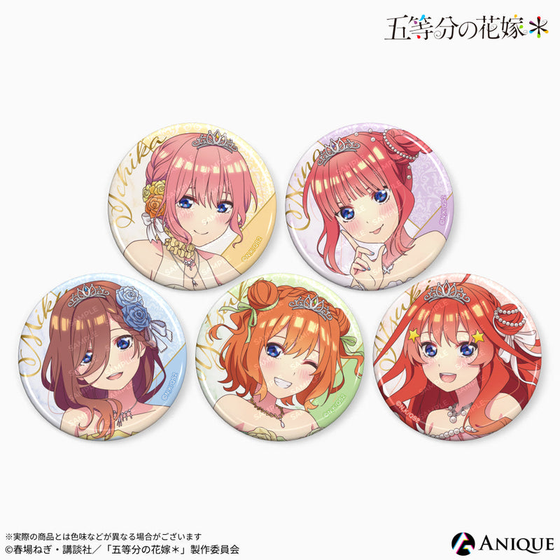 『五等分の花嫁＊』描き下ろしイラスト【クインテット】トレーディング缶バッジ（全5種）