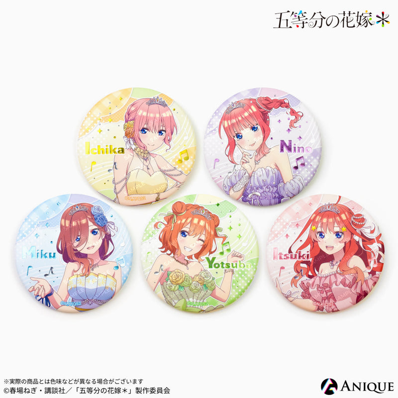 『五等分の花嫁＊』描き下ろしイラスト【クインテット】トレーディングジュエル缶バッジ（全5種）