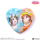 『ラブライブ！スクールアイドルフェスティバル』トレーディングハート型グリッター缶バッジ（全9種）Aqours ver.