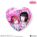 『ラブライブ！スクールアイドルフェスティバル』トレーディングハート型グリッター缶バッジ（全9種）Aqours ver.