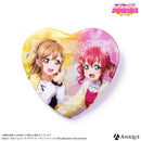 『ラブライブ！スクールアイドルフェスティバル』トレーディングハート型グリッター缶バッジ（全9種）Aqours ver.
