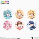 『ピアプロキャラクターズ』描き下ろしイラスト【フラワー*レトロルック ／ Art by フカヒレ】トレーディングジュエル缶バッジ（全6種）