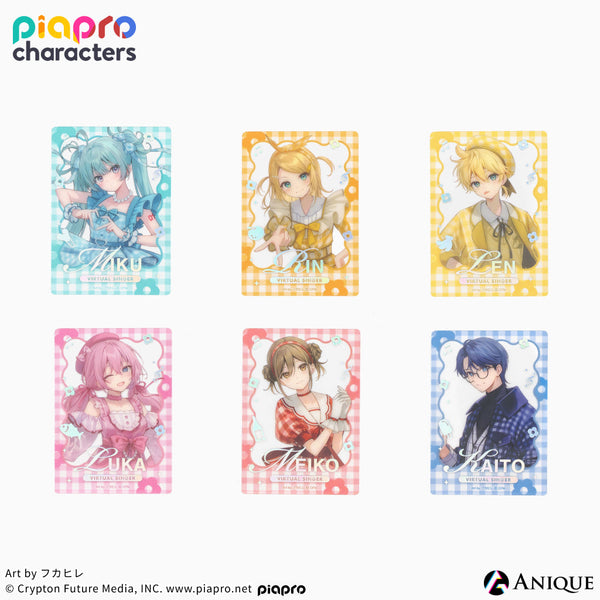 『ピアプロキャラクターズ』描き下ろしイラスト【フラワー*レトロルック ／ Art by フカヒレ】トレーディングジュエルクリアフォトカード（全6種）