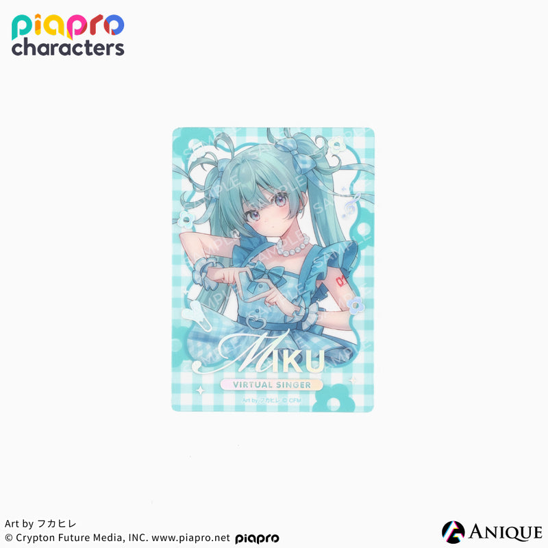 『ピアプロキャラクターズ』描き下ろしイラスト【フラワー*レトロルック ／ Art by フカヒレ】トレーディングジュエルクリアフォトカード（全6種）