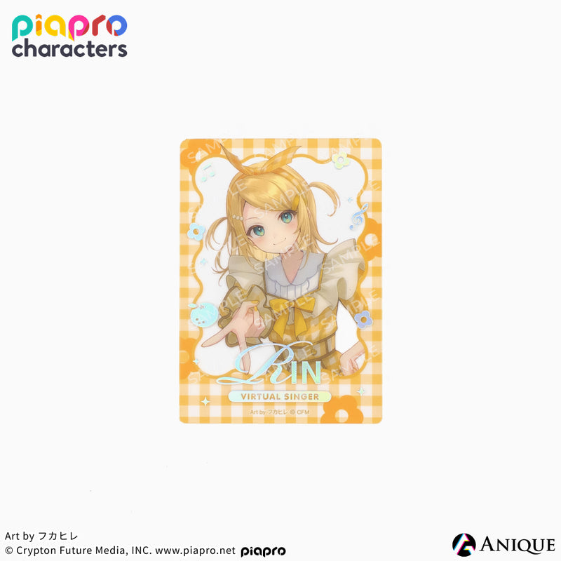 『ピアプロキャラクターズ』描き下ろしイラスト【フラワー*レトロルック ／ Art by フカヒレ】トレーディングジュエルクリアフォトカード（全6種）