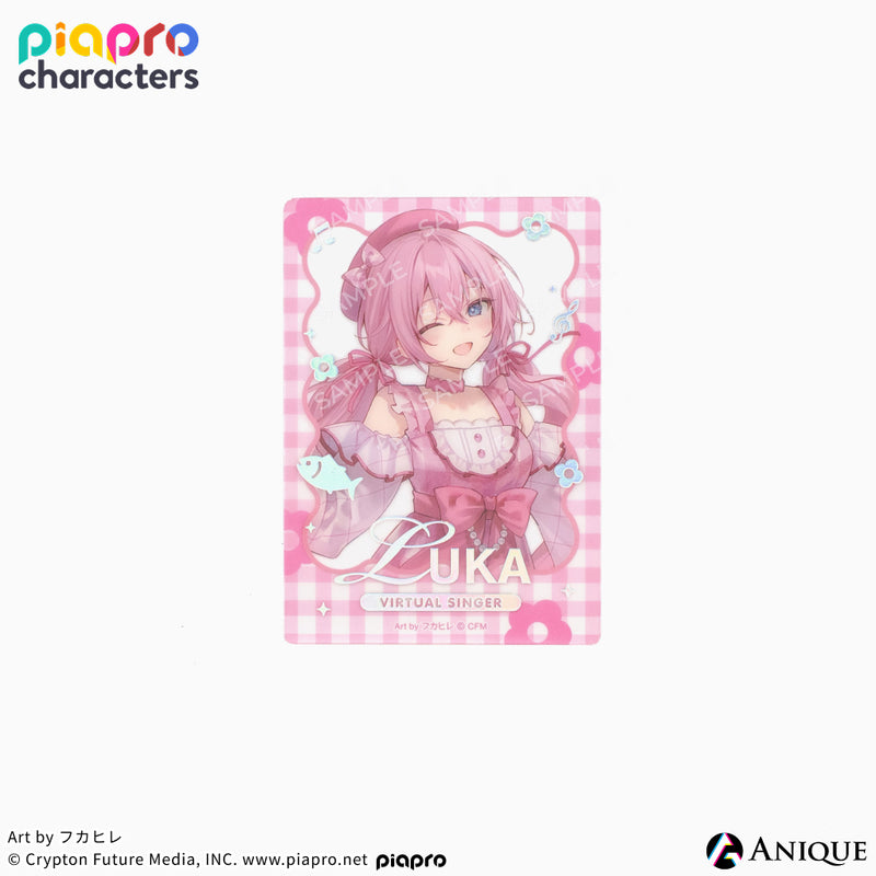 『ピアプロキャラクターズ』描き下ろしイラスト【フラワー*レトロルック ／ Art by フカヒレ】トレーディングジュエルクリアフォトカード（全6種）