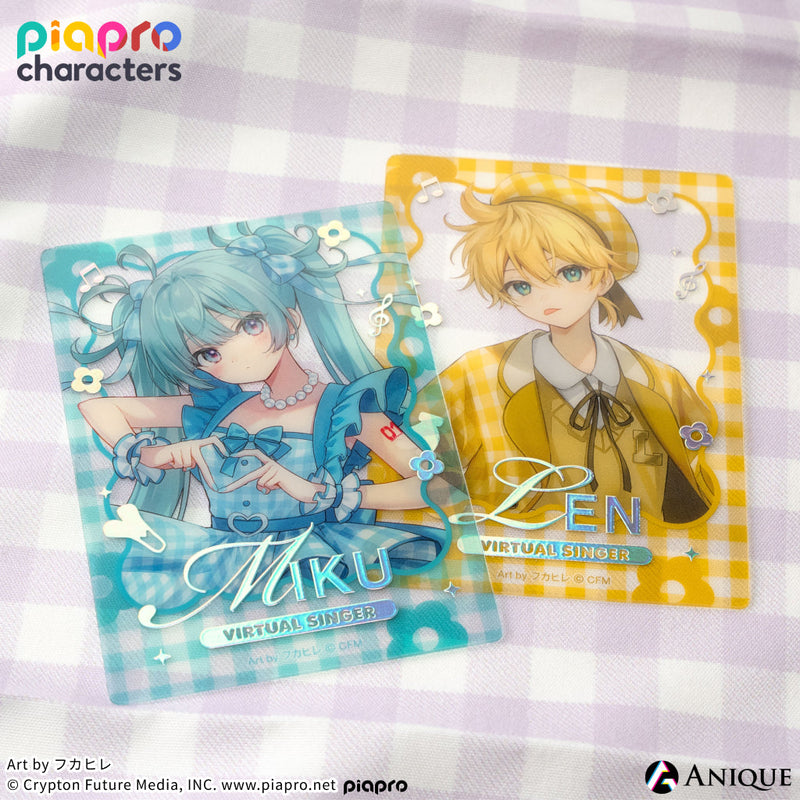 『ピアプロキャラクターズ』描き下ろしイラスト【フラワー*レトロルック ／ Art by フカヒレ】トレーディングジュエルクリアフォトカード（全6種）