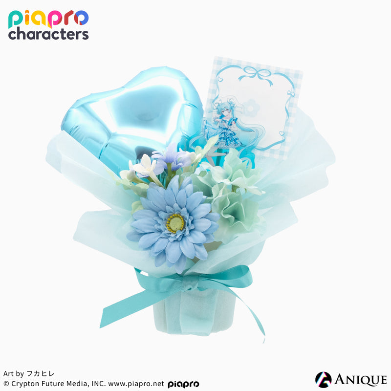 『ピアプロキャラクターズ』描き下ろしイラスト【フラワー*レトロルック ／ Art by フカヒレ】ミニフラワースタンド（AR機能付き）