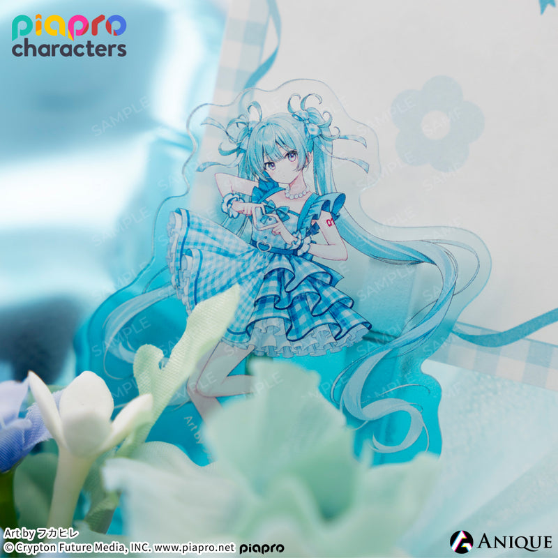 『ピアプロキャラクターズ』描き下ろしイラスト【フラワー*レトロルック ／ Art by フカヒレ】ミニフラワースタンド（AR機能付き）