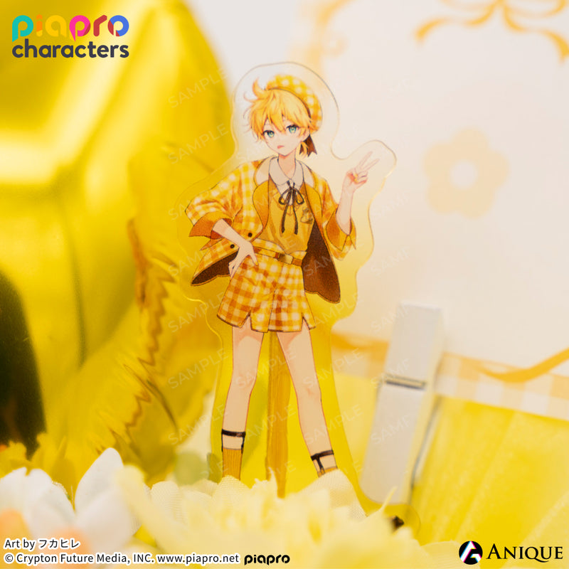 『ピアプロキャラクターズ』描き下ろしイラスト【フラワー*レトロルック ／ Art by フカヒレ】ミニフラワースタンド（AR機能付き）