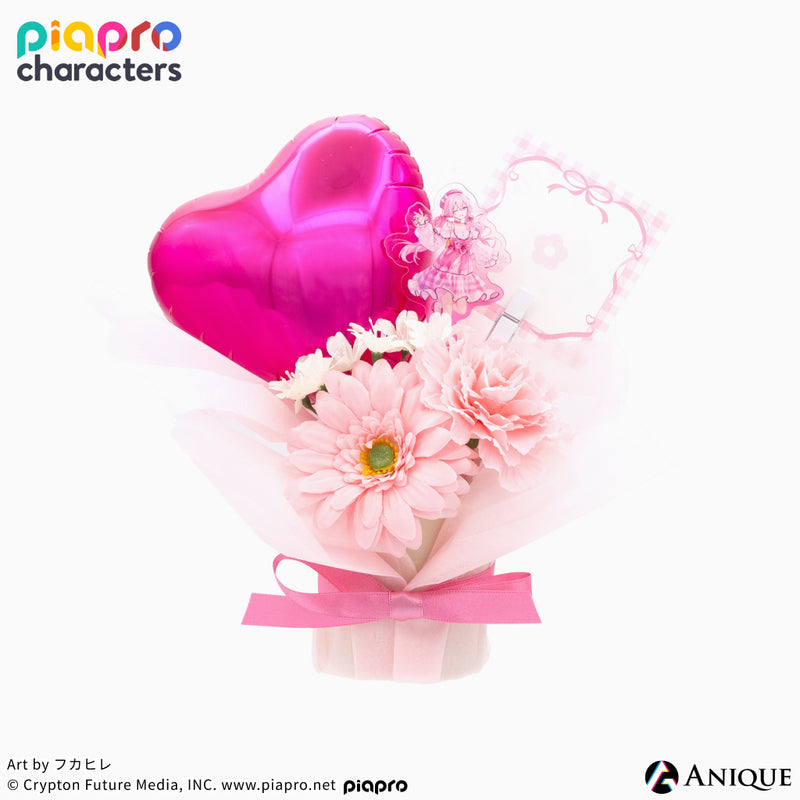 『ピアプロキャラクターズ』描き下ろしイラスト【フラワー*レトロルック ／ Art by フカヒレ】ミニフラワースタンド（AR機能付き）
