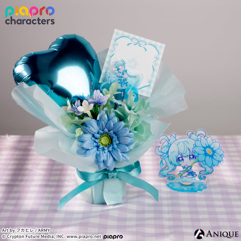 『ピアプロキャラクターズ』描き起こしミニキャライラスト【フラワー*レトロルック ／ Art by ARMY】手のひらアクリルスタンド