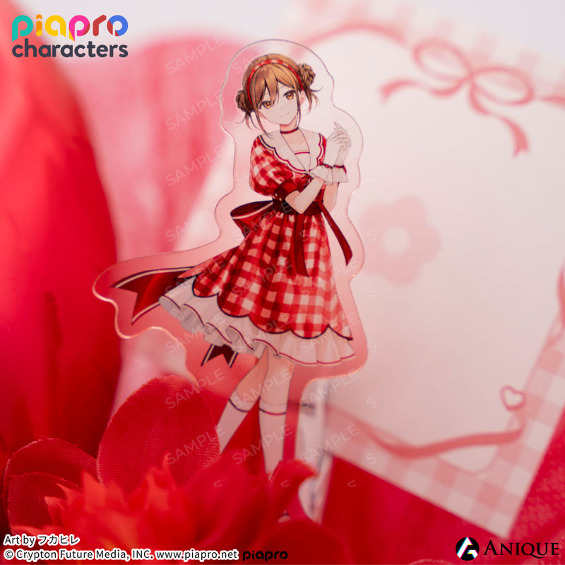 『ピアプロキャラクターズ』描き下ろしイラスト【フラワー*レトロルック ／ Art by フカヒレ】ミニフラワースタンド（AR機能付き）