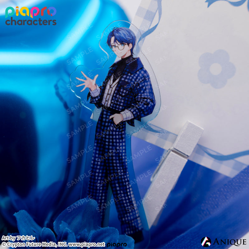 『ピアプロキャラクターズ』描き下ろしイラスト【フラワー*レトロルック ／ Art by フカヒレ】ミニフラワースタンド（AR機能付き）