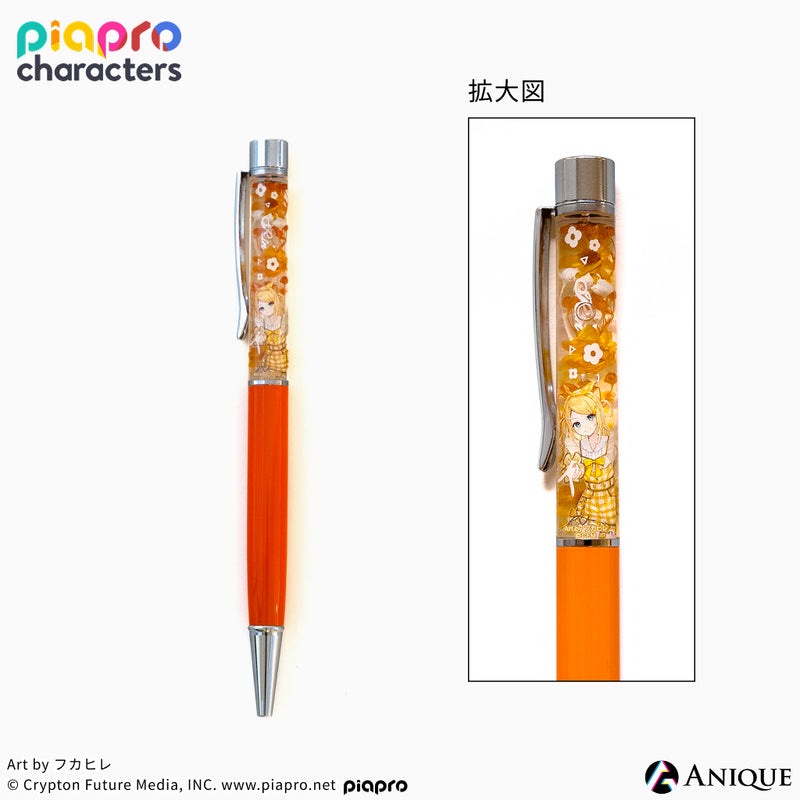 『ピアプロキャラクターズ』描き下ろしイラスト【フラワー*レトロルック ／ Art by フカヒレ】ハーバリウムボールペン