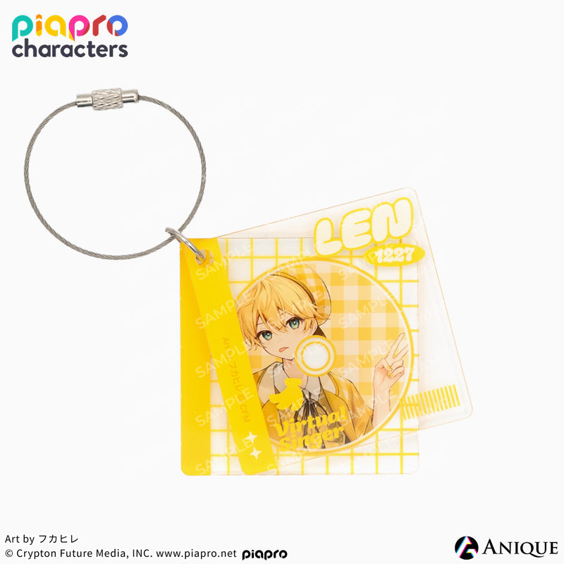 『ピアプロキャラクターズ』描き下ろしイラスト【フラワー*レトロルック ／ Art by フカヒレ】CD風かさねるアクリルキーホルダー