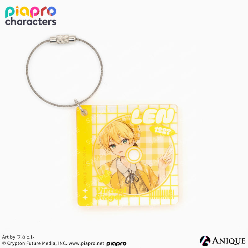 『ピアプロキャラクターズ』描き下ろしイラスト【フラワー*レトロルック ／ Art by フカヒレ】CD風かさねるアクリルキーホルダー