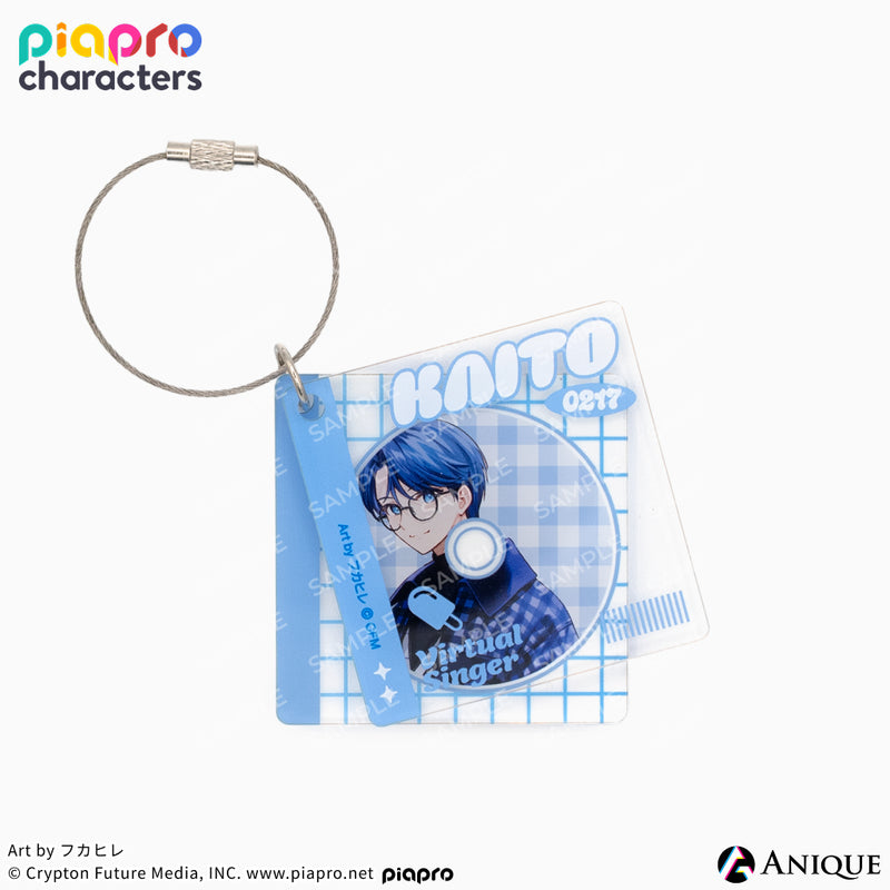 『ピアプロキャラクターズ』描き下ろしイラスト【フラワー*レトロルック ／ Art by フカヒレ】CD風かさねるアクリルキーホルダー