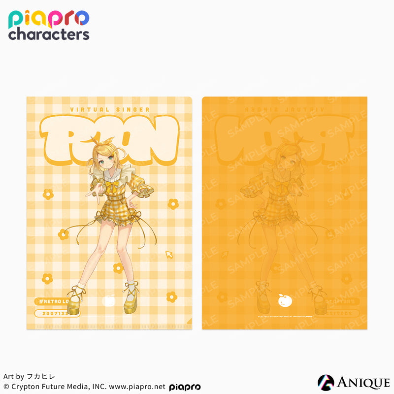 『ピアプロキャラクターズ』描き下ろしイラスト【フラワー*レトロルック ／ Art by フカヒレ】クリアファイル