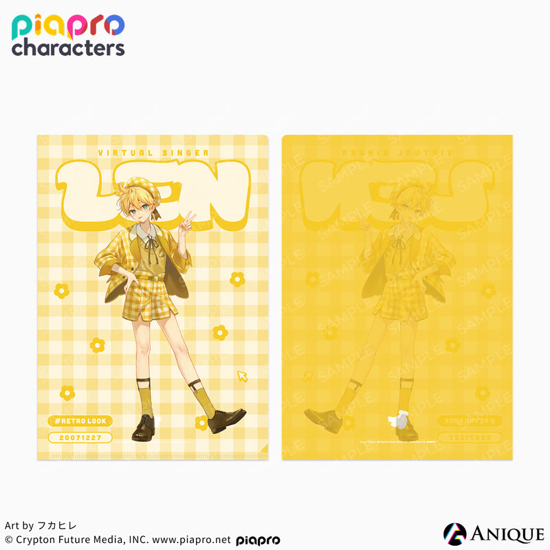 『ピアプロキャラクターズ』描き下ろしイラスト【フラワー*レトロルック ／ Art by フカヒレ】クリアファイル