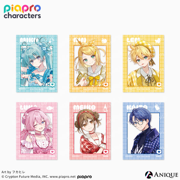 『ピアプロキャラクターズ』描き下ろしイラスト【フラワー*レトロルック ／ Art by フカヒレ】クリアステッカー