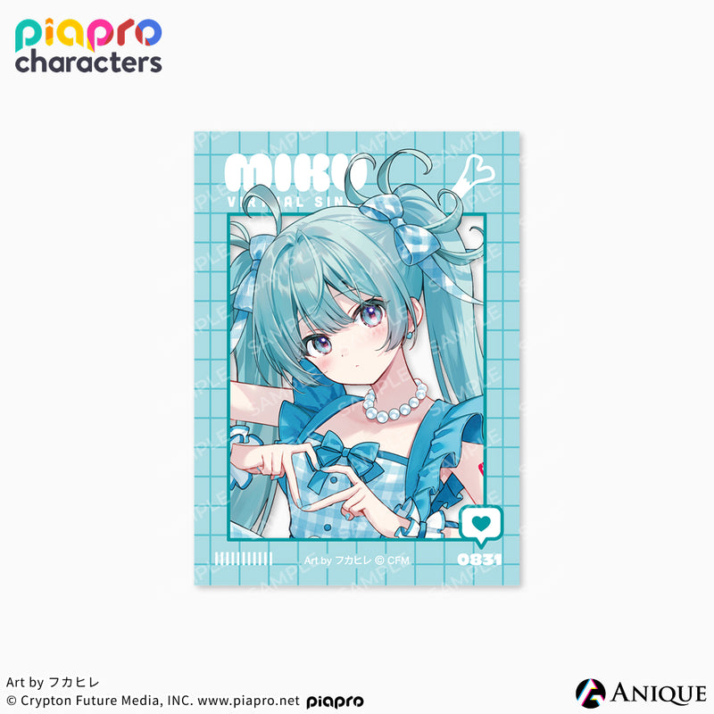 『ピアプロキャラクターズ』描き下ろしイラスト【フラワー*レトロルック ／ Art by フカヒレ】クリアステッカー