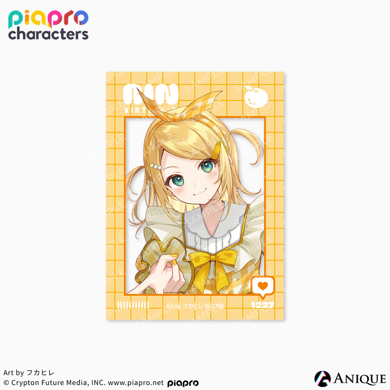 『ピアプロキャラクターズ』描き下ろしイラスト【フラワー*レトロルック ／ Art by フカヒレ】クリアステッカー