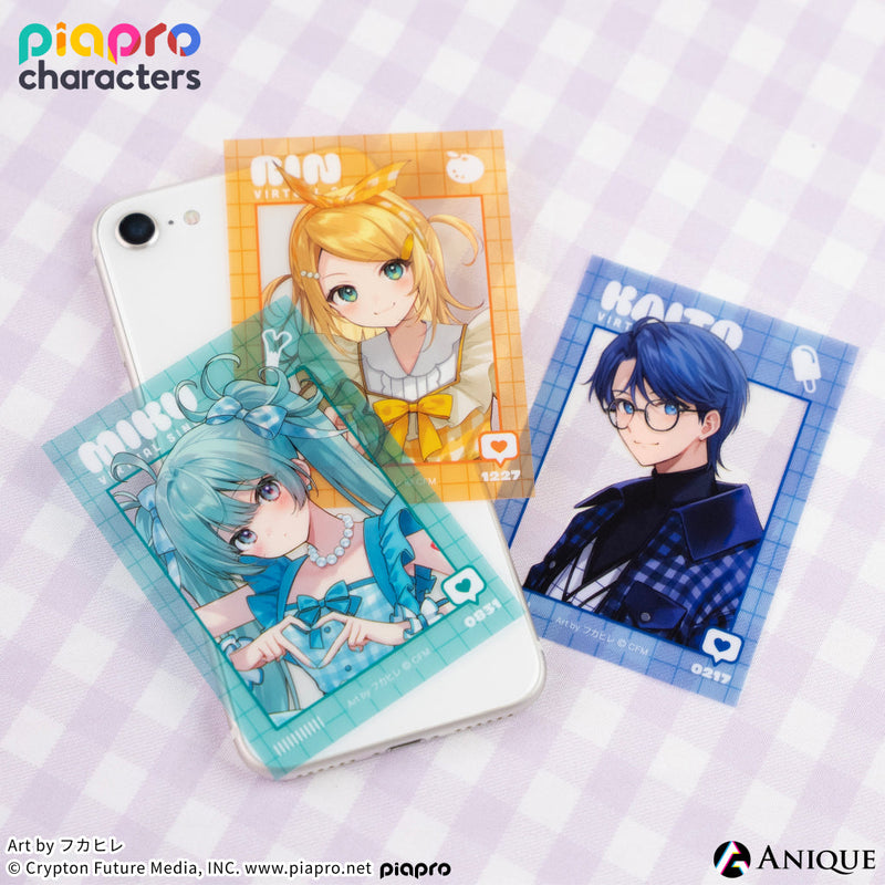 『ピアプロキャラクターズ』描き下ろしイラスト【フラワー*レトロルック ／ Art by フカヒレ】クリアステッカー