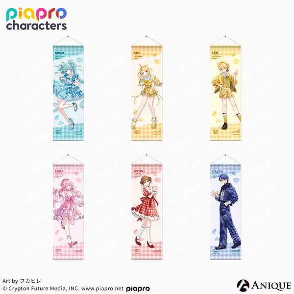 『ピアプロキャラクターズ』描き下ろしイラスト【フラワー*レトロルック ／ Art by フカヒレ】スリムタペストリー