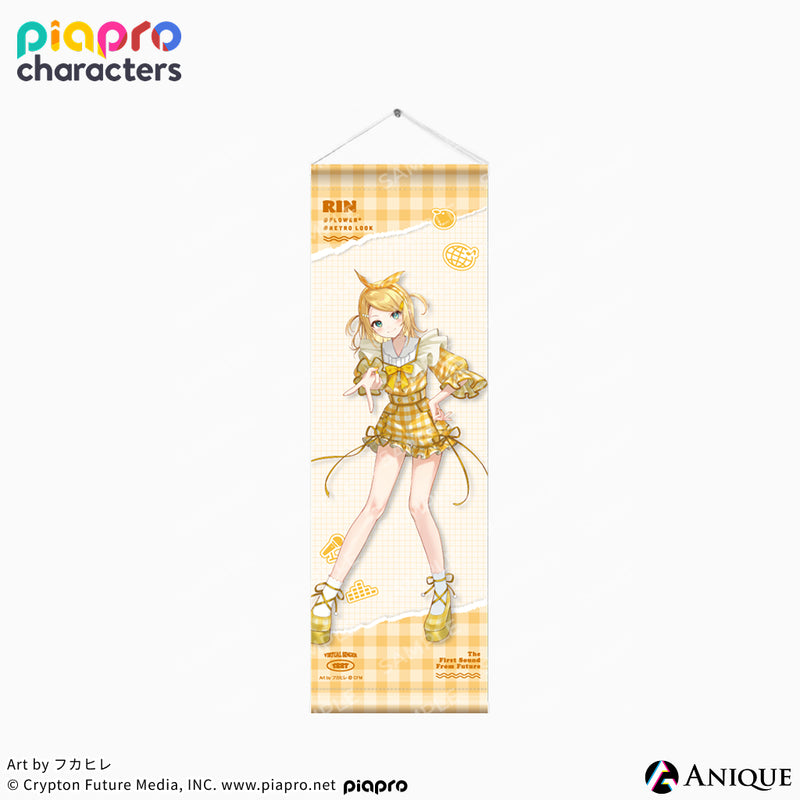 『ピアプロキャラクターズ』描き下ろしイラスト【フラワー*レトロルック ／ Art by フカヒレ】スリムタペストリー