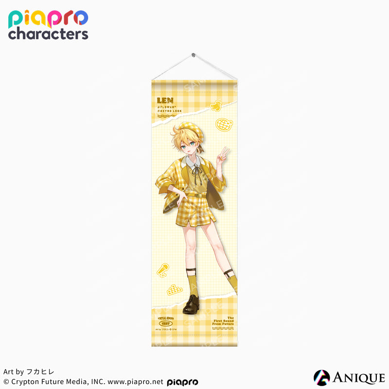 『ピアプロキャラクターズ』描き下ろしイラスト【フラワー*レトロルック ／ Art by フカヒレ】スリムタペストリー