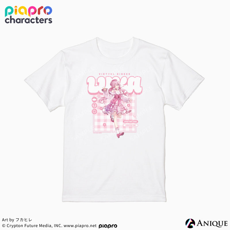 『ピアプロキャラクターズ』描き下ろしイラスト【フラワー*レトロルック ／ Art by フカヒレ】Tシャツ（フリーサイズ）