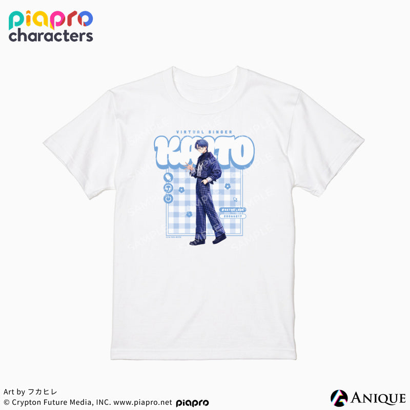 『ピアプロキャラクターズ』描き下ろしイラスト【フラワー*レトロルック ／ Art by フカヒレ】Tシャツ（フリーサイズ）