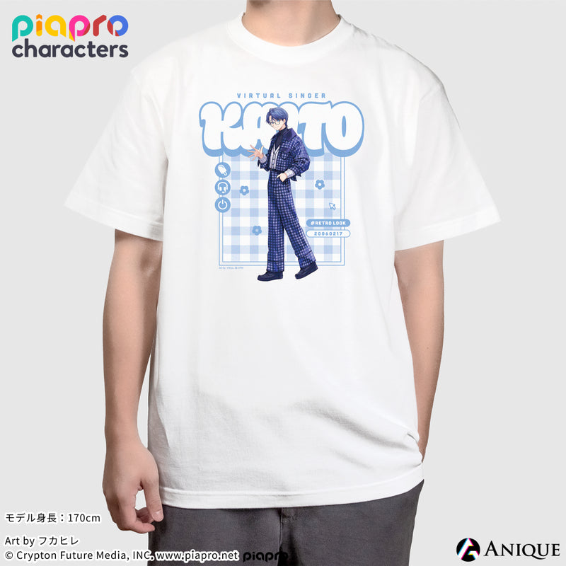 『ピアプロキャラクターズ』描き下ろしイラスト【フラワー*レトロルック ／ Art by フカヒレ】Tシャツ（フリーサイズ）