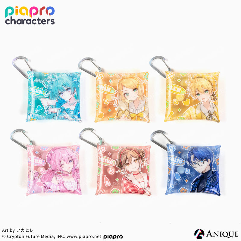 『ピアプロキャラクターズ』描き下ろしイラスト【フラワー*レトロルック ／ Art by フカヒレ】マルチクリアポーチ