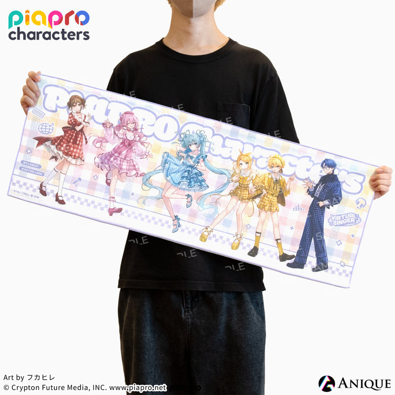 『ピアプロキャラクターズ』描き下ろしイラスト【フラワー*レトロルック ／ Art by フカヒレ】 ビッグタオル