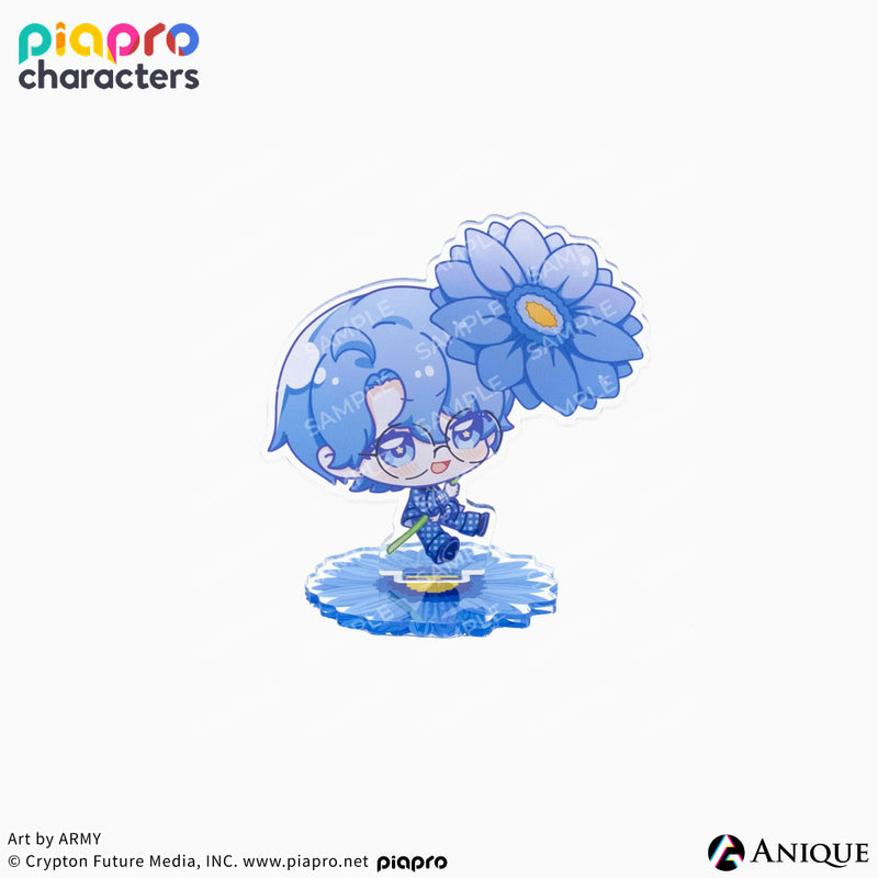 『ピアプロキャラクターズ』描き起こしミニキャライラスト【フラワー*レトロルック ／ Art by ARMY】手のひらアクリルスタンド
