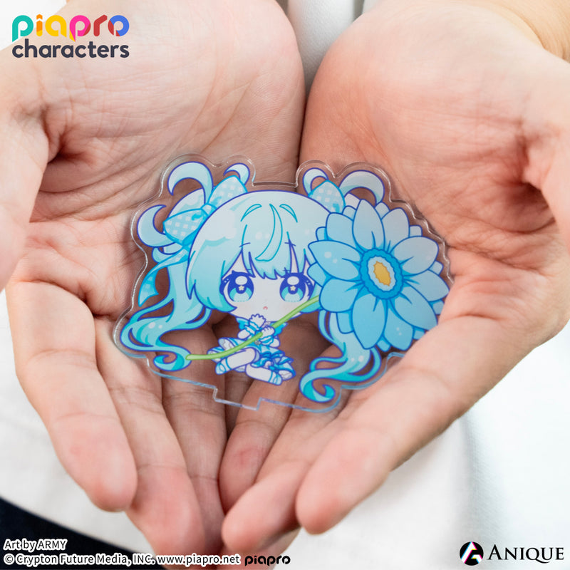 『ピアプロキャラクターズ』描き起こしミニキャライラスト【フラワー*レトロルック ／ Art by ARMY】手のひらアクリルスタンド
