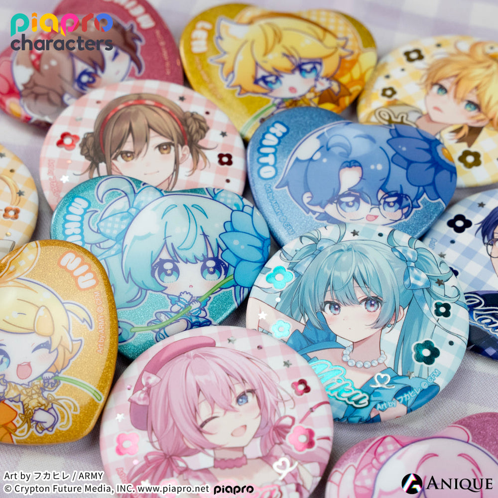 Vocalostream 特典 缶バッジ 初音ミク MEIKOv flower Anique Shop JAPAN