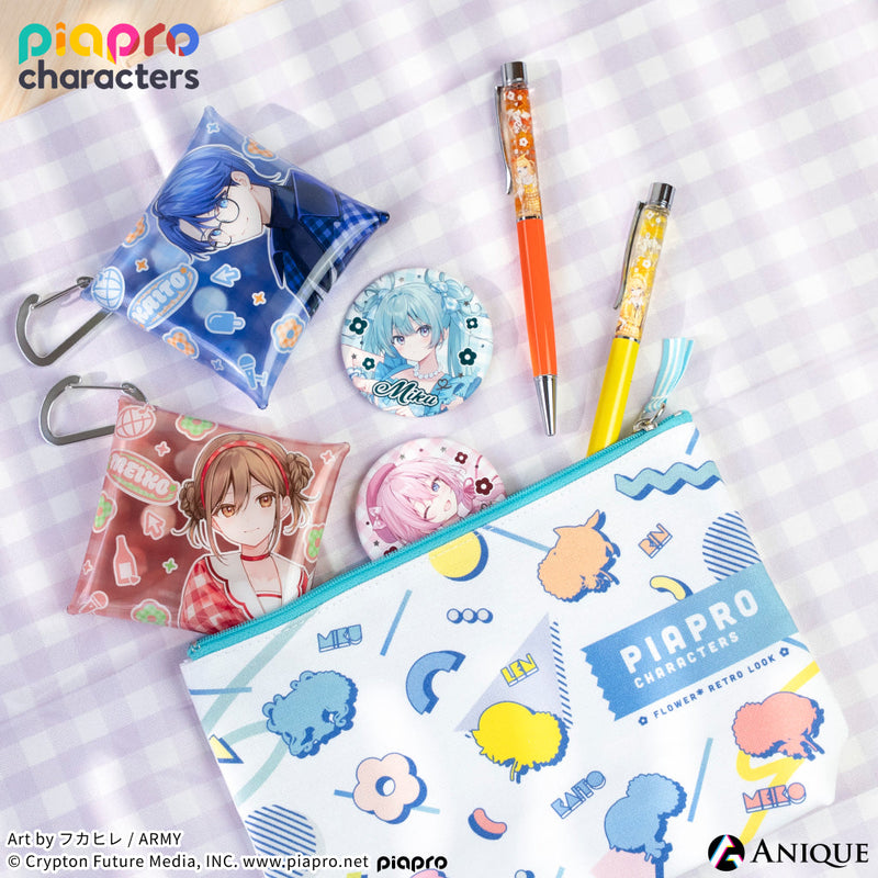 『ピアプロキャラクターズ』描き下ろしイラスト【フラワー*レトロルック ／ Art by フカヒレ】ハーバリウムボールペン