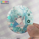 『ピアプロキャラクターズ』描き下ろしイラスト【フラワー*レトロルック ／ Art by フカヒレ】トレーディングジュエル缶バッジ（全6種）