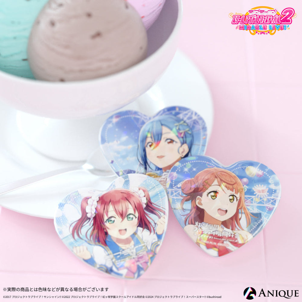 グッズ-バッチ】ラブライブ！サンシャイン!! ハート型缶バッジ
